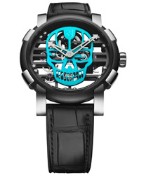 Romain Jerome Skylab 48 Speed Metal Cyan Skull Men's Watch Model RJ.M.AU.030.16